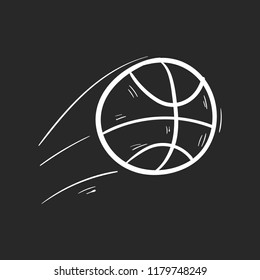 basketball doodle icon vector flat black