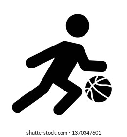 Basketball Dribble Icon Vector