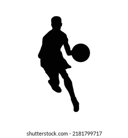 basketball dribbling logo vector illustration design