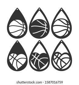 Basketball Earrings - Earring templates svg