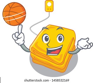 With basketball electric blanket in the character shape