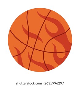 Basketball element. Game equipment, basketball ball. Play stuff for professional sport. Cartoon flat vector illustration isolated on white background
