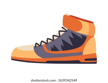 Basketball element. Game equipment, basketball shoes. Play stuff for professional sport. Cartoon flat vector illustration isolated on white background
