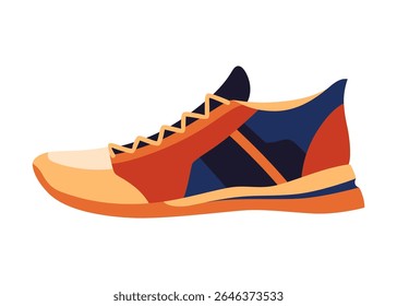 Basketball element. Game equipment, basketball shoes. Play stuff for professional sport. Cartoon flat vector illustration isolated on white background