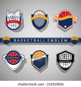 Set Logos Basketball Game Events Vector Stock Vector (Royalty Free ...