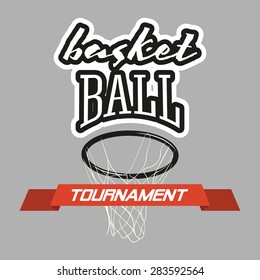 Basketball emblem for champonship and tournament