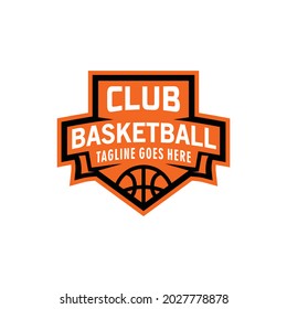 basketball emblem illustration vector logo design modern style for team esport