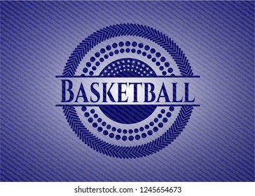 Basketball emblem with jean high quality background
