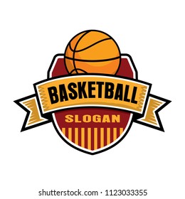 Basketball Emblem Logo Template