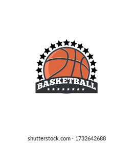 basketball emblem logo vector design