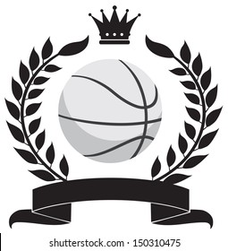 basketball emblem vector