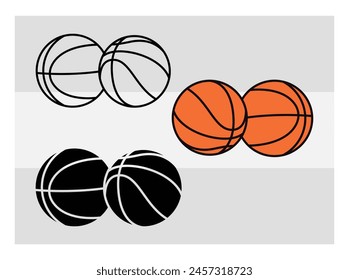 Basketball Eps, Basketball Silhouette, Fire Basketball, Ball, Clipart, Basketball Monogram, Circle Monogram , Split Monogram