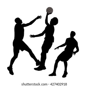 Basketball. In EPS vector file all players are separated.