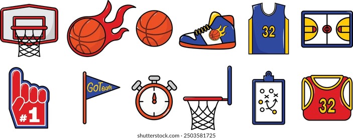 Equipo de baloncesto Elemento Arte vectorial