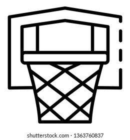 Basketball equipment icon. Outline basketball equipment vector icon for web design isolated on white background