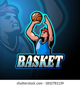 Basketball esport logo mascot design