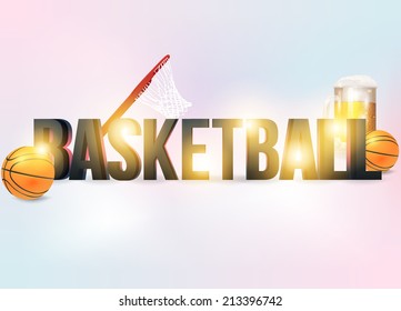 Basketball Event Poster Template Vector Background 