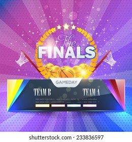 Basketball Event Poster Template Vector Background 