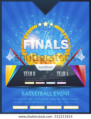 basketball event poster template vector design stock vector royalty