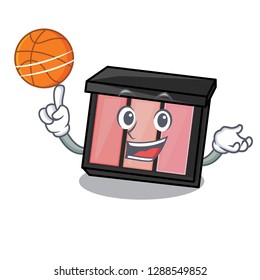 With basketball eye shedow in the cartoon shape