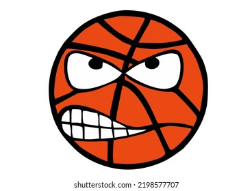 Basketball Face Isolated On White Stock Vector (Royalty Free ...