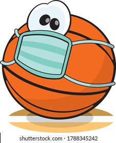 Baloncesto con máscara facial