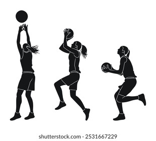 Basketball  female player, group of basketball women players, sport team