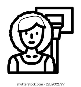 basketball female sport line icon vector. basketball female sport sign. isolated contour symbol black illustration