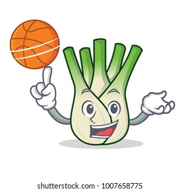 With basketball fennel character cartoon style