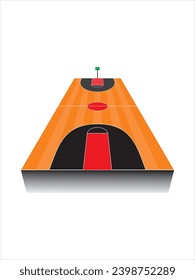 basketball field with far point, vector desingn