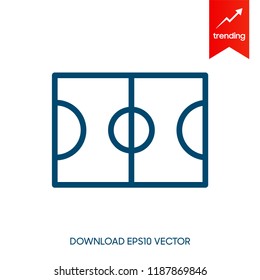 Basketball field flat vector icon.