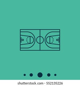 Basketball field icon.