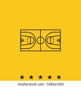 Basketball field icon.