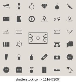Basketball field icon. Detailed set of  Minimalistic  icons. Premium quality graphic design sign. One of the collection icons for websites, web design, mobile app on colored background