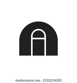 Basketball field icon Flat line illustration