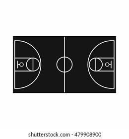 Basketball field icon in simple style on a white background vector illustration