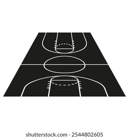 Basketball field icon vector. Basketball court illustration sign. Basketball symbol or logo.