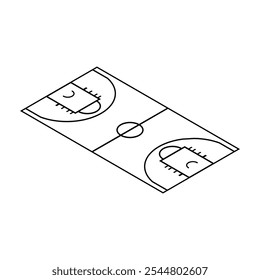 Basketball field icon vector. Basketball court illustration sign. Basketball symbol or logo.
