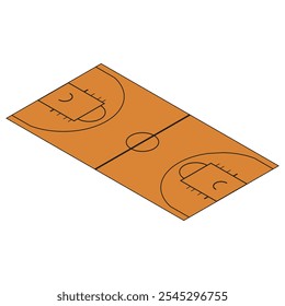 Basketball field icon vector. Basketball court illustration sign. Basketball symbol or logo.