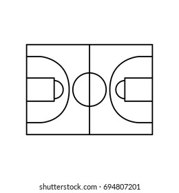 Basketball field symbol