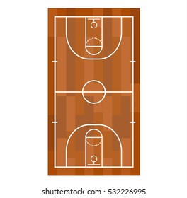 Basketball field vector.