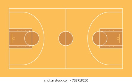 Basketball field. vector illustration