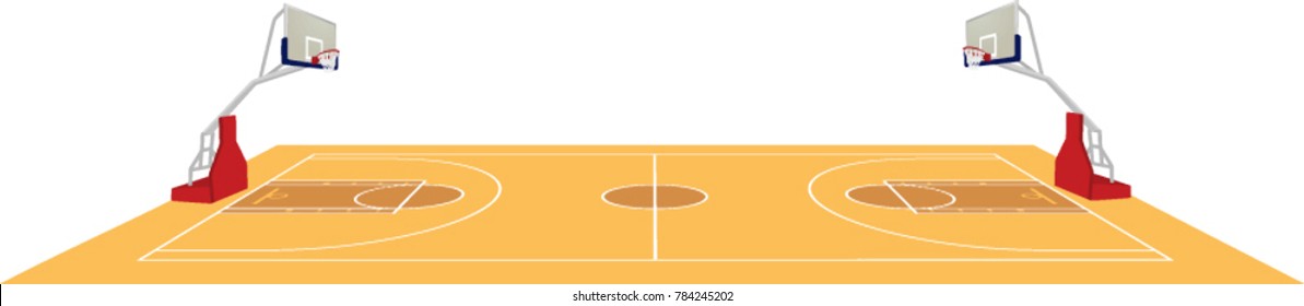 Basketball field. vector illustration