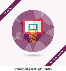 basketball flat icon with long shadow,eps10