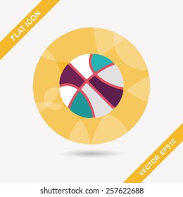 basketball flat icon with long shadow,eps10