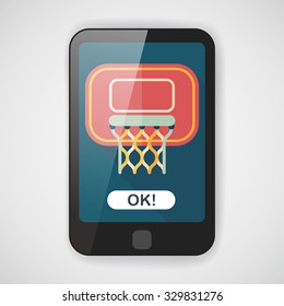 Basketball flat icon with long shadow,eps10