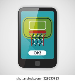 Basketball flat icon with long shadow,eps10
