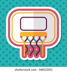 Basketball flat icon with long shadow,eps10