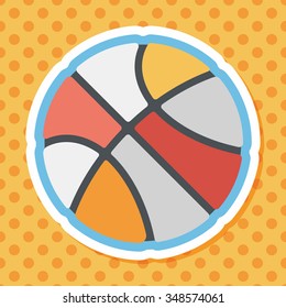 basketball flat icon with long shadow,eps10