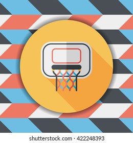 Basketball flat icon with long shadow,eps10
